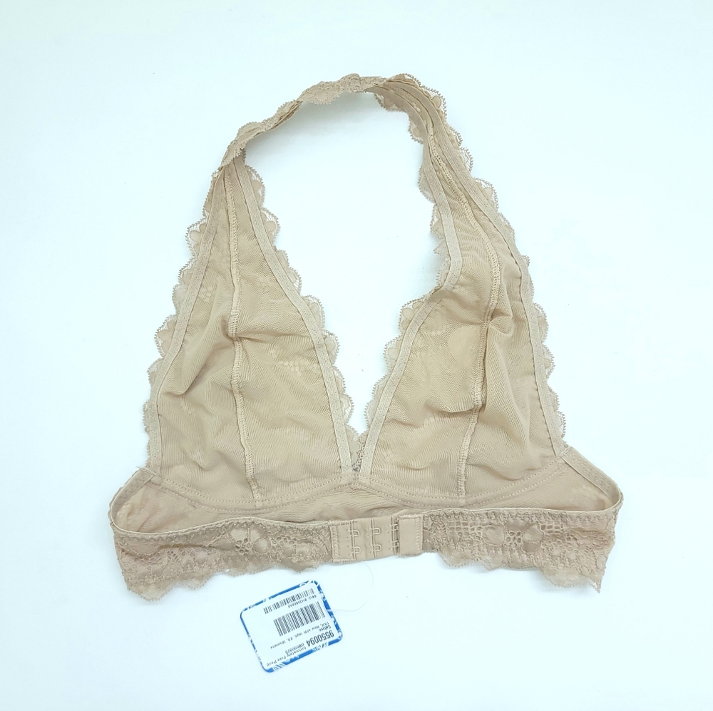 Free People Galloon Lace Halter Bra Top Nude XS - Picture 5 of 6
